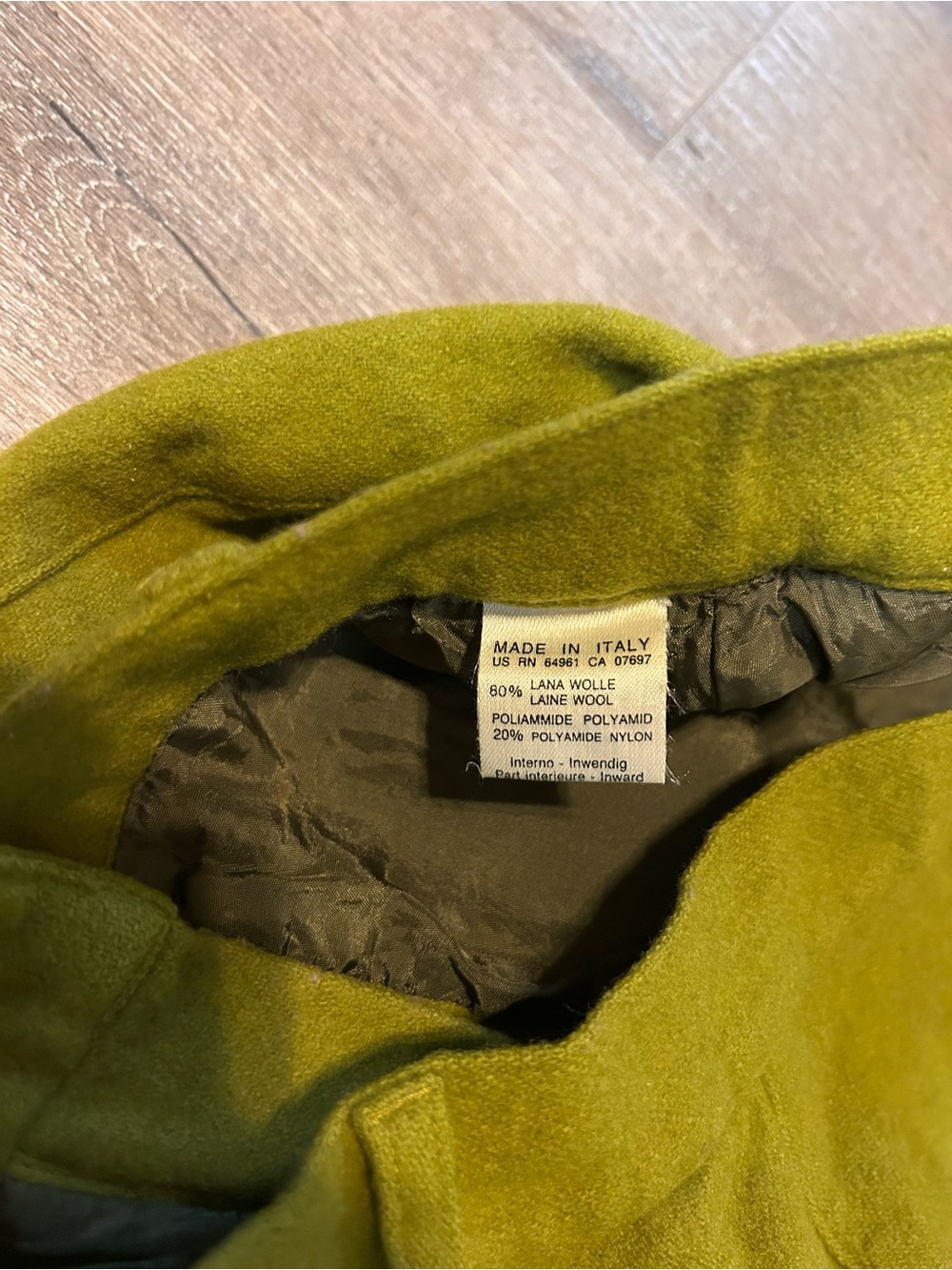 United Colors of Benetton Vintage Mini Skirt Womens Size 42 Olive Green - Picture 6 of 10